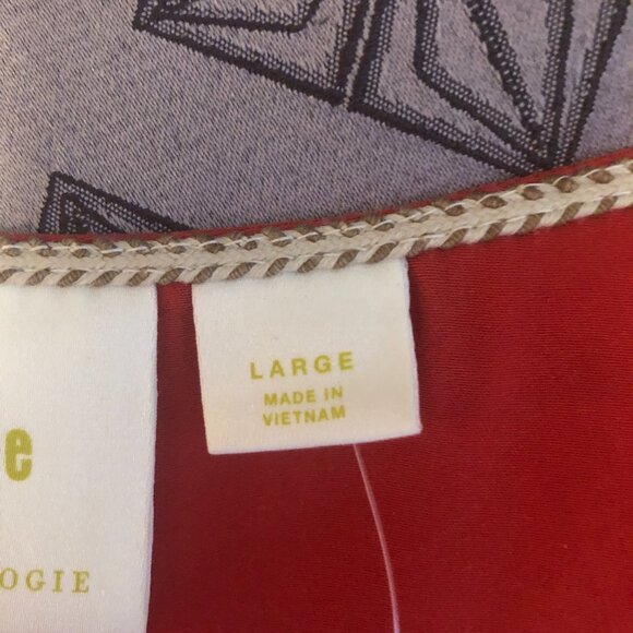 Anthropologie Maeve Ally Crupo Tunic Red Color Sz LargeNWT - Picture 4 of 6